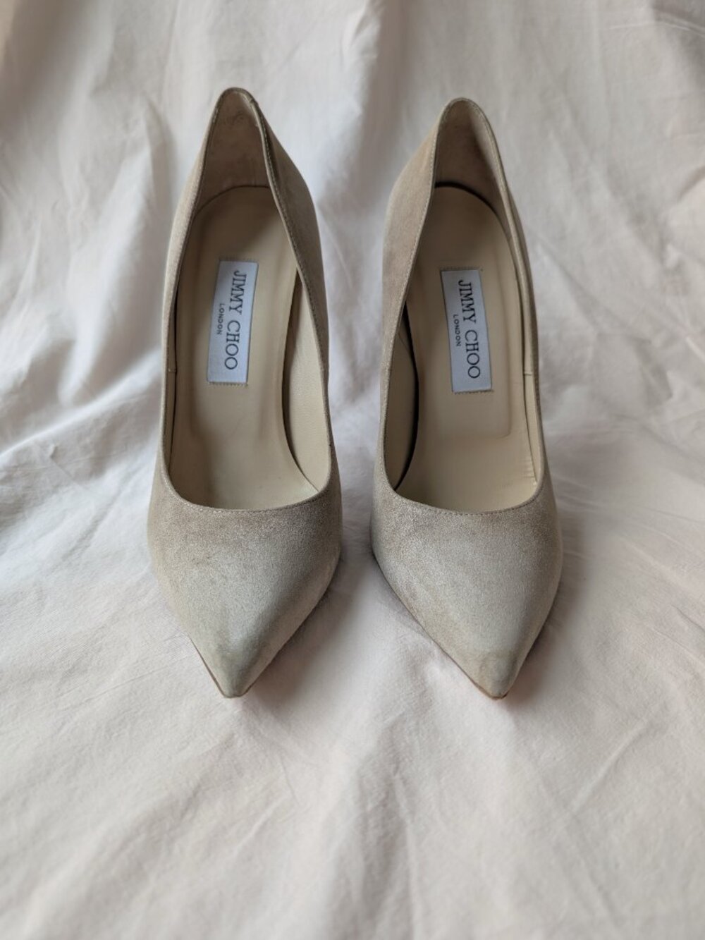 JIMMY CHOO Anouk Suede Pointed-Toe Pump | Size EU 37.5/US 7.5 - Picture 4 of 10